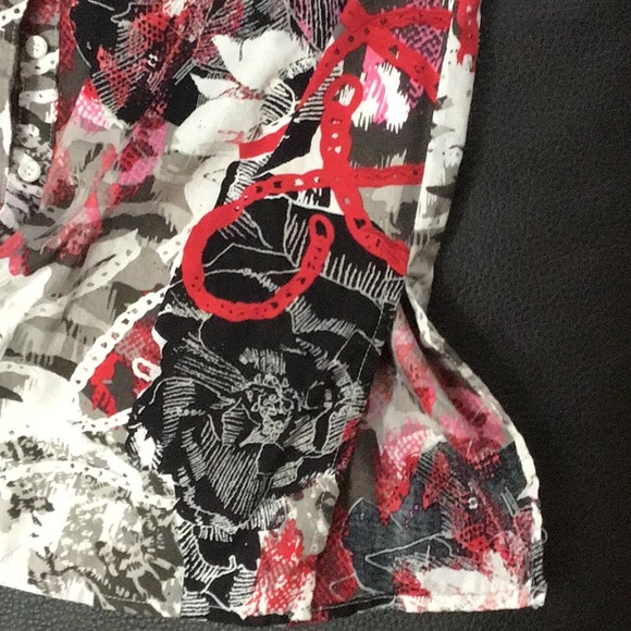 Olsen Europe size S cotton print blouse - Picture 4 of 4